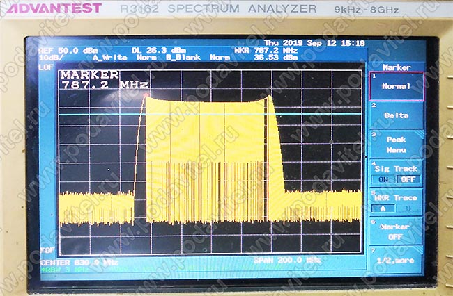 Тестирование частоты 4G-800 36.52Dbm 4.5W